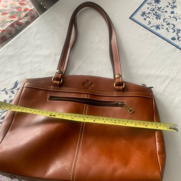 Patricia Nash Poppy Heritage Tote in cognac brown full-grain leather - Picture 8 of 10